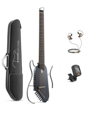 Donner HUSH-I Travel Acoustic-Electric Guitar Kit Maple Black