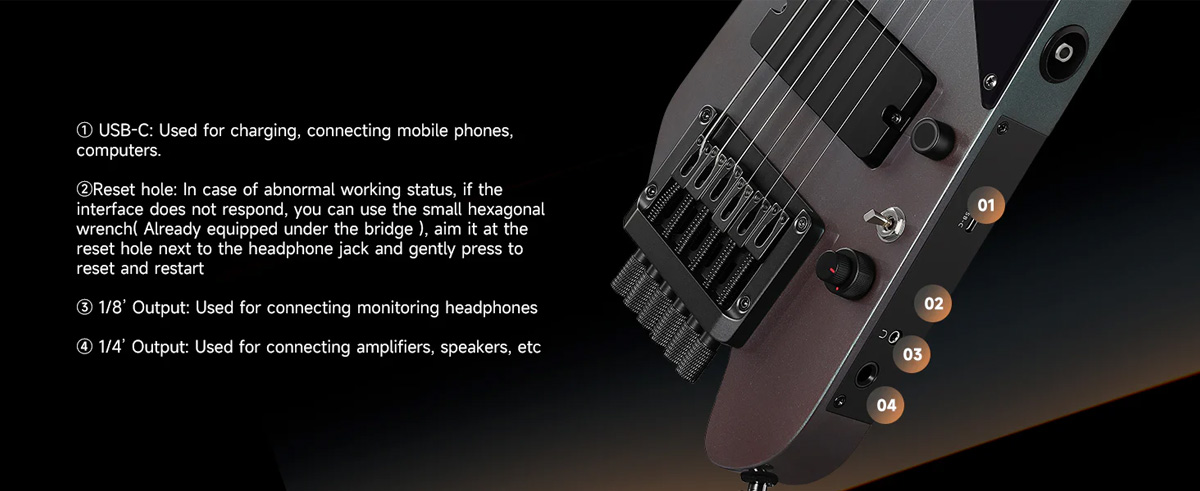 Donner HUSH-X Pro Travel Electric Guitar Kit