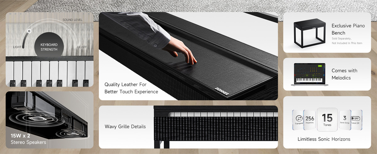 Donner OURA S300 88-Key Digital Piano Black