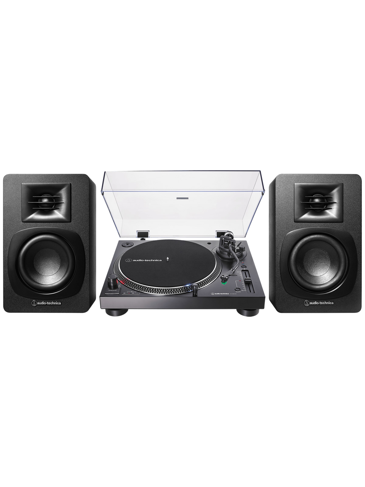 Audio-Technica AT-LP120XBT-USB Wireless Turntable and AT-SP3X Speakers Bundle