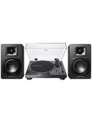 Audio-Technica AT-LP120XUSB Turntable Black and AT-SP3X Speakers Bundle