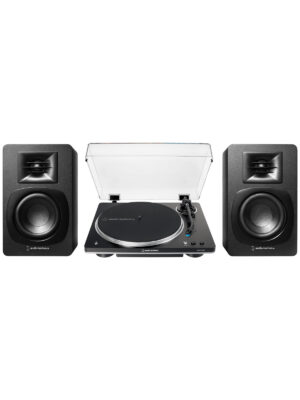 Audio-Technica AT-LP70XBT Wireless Turntable and AT-SP3X Speakers Bundle