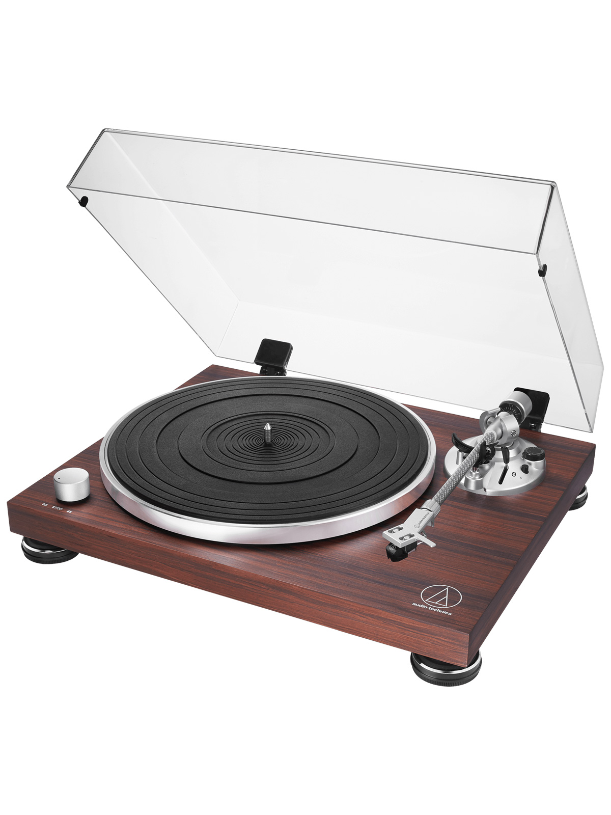 Audio-Technica AT-LPW50BT-RW Wireless Turntable and AT-SP3X Speakers Bundle - Image 3