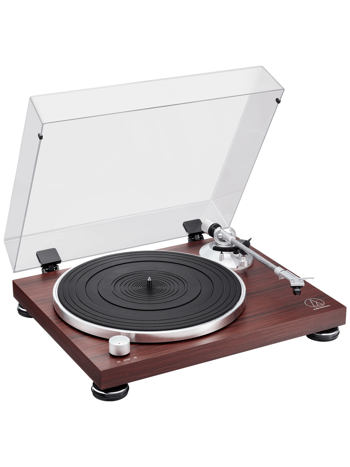 Audio-Technica AT-LPW50BT-RW Wireless Turntable and AT-SP3X Speakers Bundle - Image 4