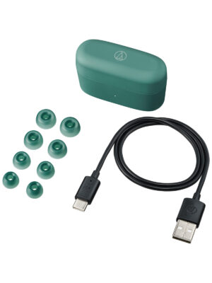 Audio-Technica ATH-CKS30TW+ True Wireless Noise Canceling Earbuds Evergreen