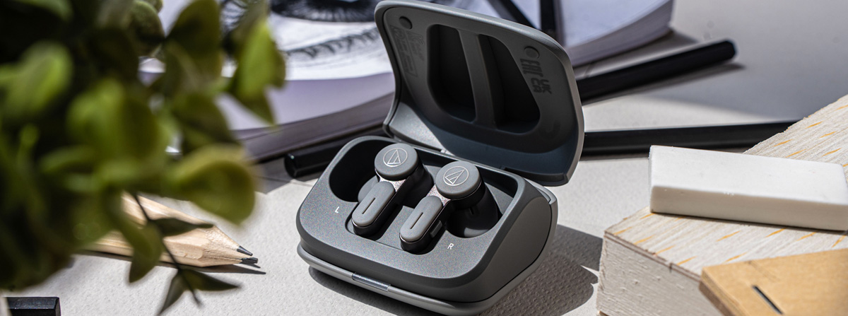 Audio-Technica ATH-TWX7 True Wireless Noise Canceling Ash Black