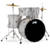 PDP Center Stage 5-Piece Complete Drum Set with Cymbals Diamond White Sparkle
