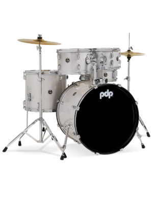 PDP Center Stage 5-Piece Complete Drum Set with Cymbals Diamond White Sparkle