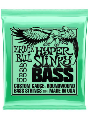 Ernie Ball Hyper Slinky Nickel Wound Electric Bass Strings 40-100 Gauge