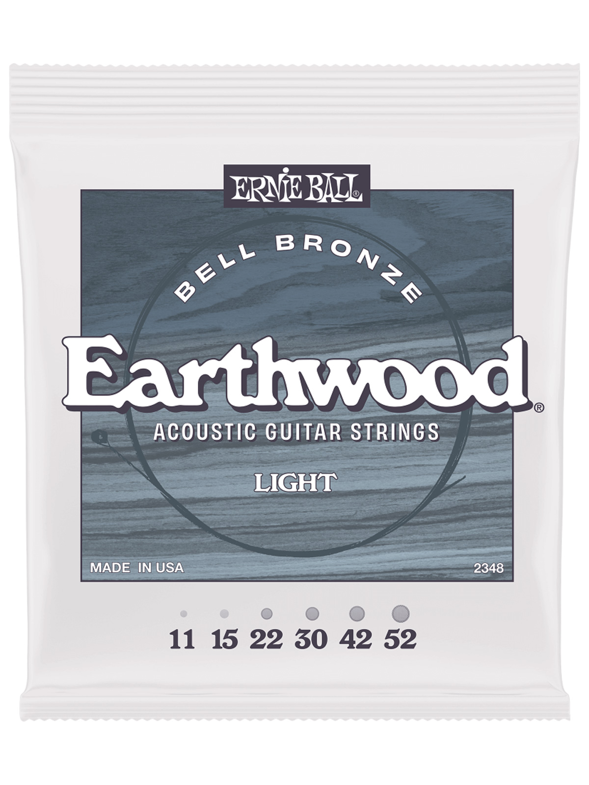 Ernie Ball Light Earthwood Bell Bronze Acoustic Guitar Strings 11-52