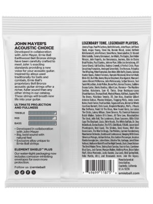 Ernie Ball Light Earthwood Bell Bronze Acoustic Guitar Strings 11-52