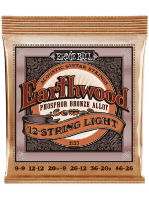 Ernie Ball Earthwood Light Phosphor Bronze 12-String Acoustic Guitar Strings 9-46 Gauge