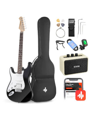 Donner DST-100BL Left-Handed Electric Guitar Kit Black