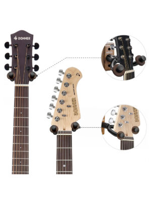 Donner Black Walnut Guitar Wall Mount Hanger