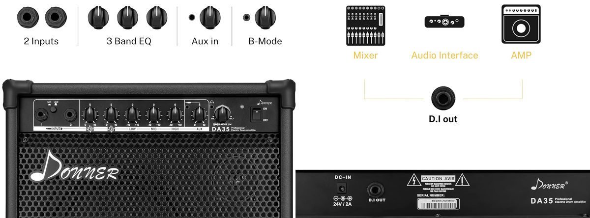 Donner DA-35 Electronic Drum Amplifier