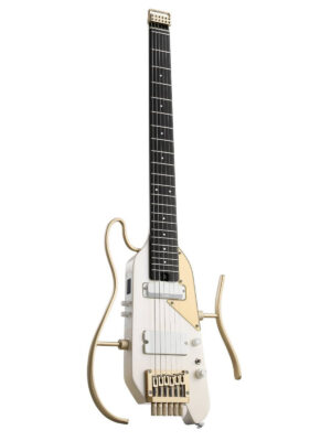 Donner HUSH-X Pro Travel Electric Guitar Kit White-Luxe
