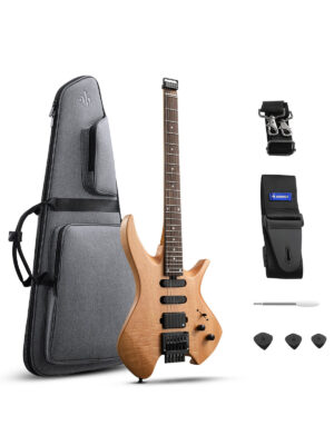 Donner NHL-500 Headless Electric Guitar Kit Wooden Nature