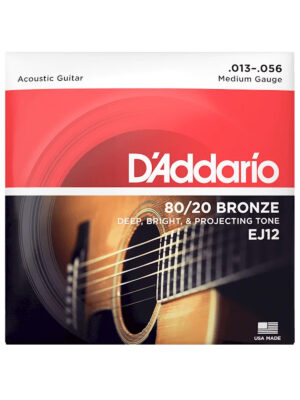 D'Addario 80/20 Bronze Acoustic Guitar Strings Medium 13-56