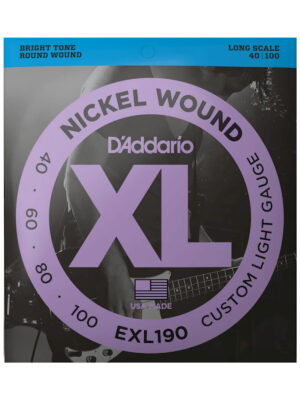 D'Addario Nickel Wound Custom Light Bass Strings 40-100