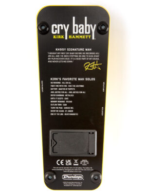 Dunlop Kirk Hammett Cry Baby Wah Yellow Sparkle Edition