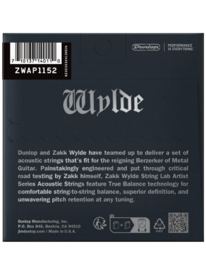 Dunlop Zakk Wylde String Lab Acoustic Guitar Strings 11-52 Gauge